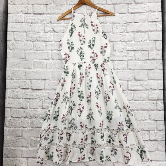 Disney x Lauren Conrad Alice in Wonderland Midi Dress Floral Sleeveless Medium - Picture 9 of 14